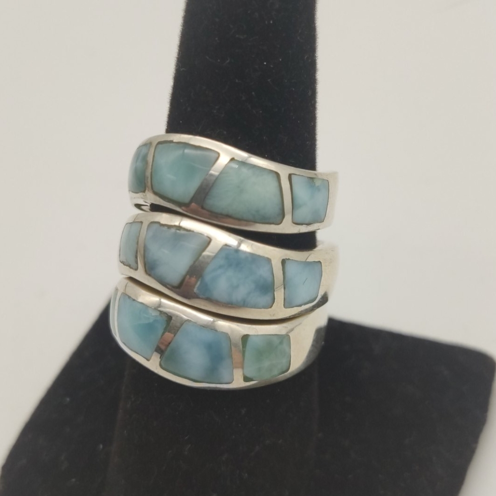 Larimar Silver Ring - image 5